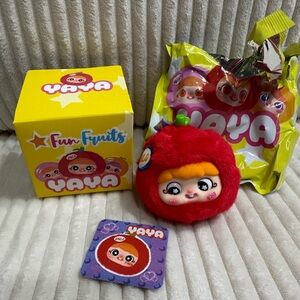 Yaya  Fun Fruit Plush Collectable- Red Apple- New. Opened to verify. Scented.
